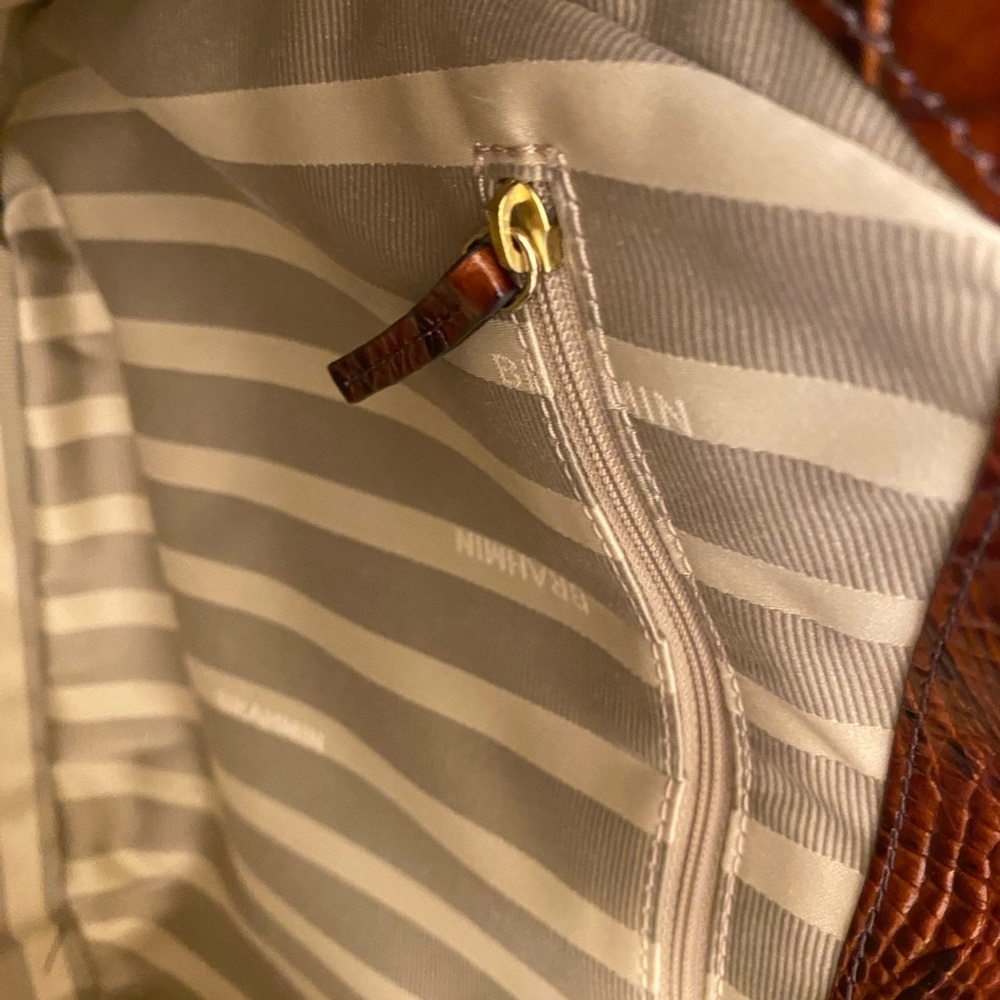 Brahmin Marianna Rose Gold Provence, embossed genuine leather Tote/Satchel. - Picture 9 of 12